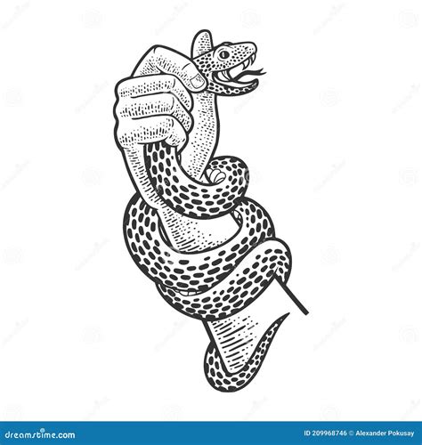 Hand Snake Drawing