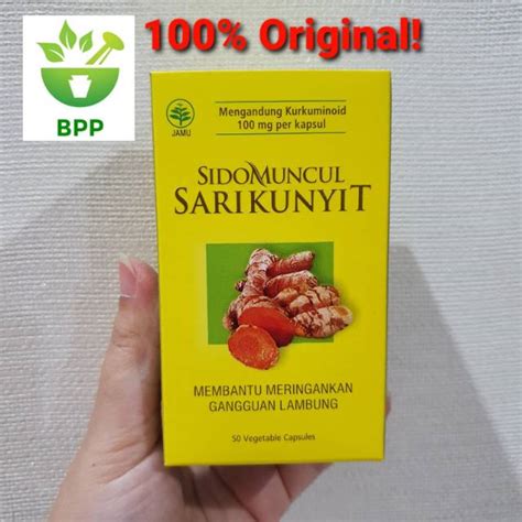 Jual Sidomuncul Sari Kunyit Kuning Isi Kapsul Sido Muncul Shopee