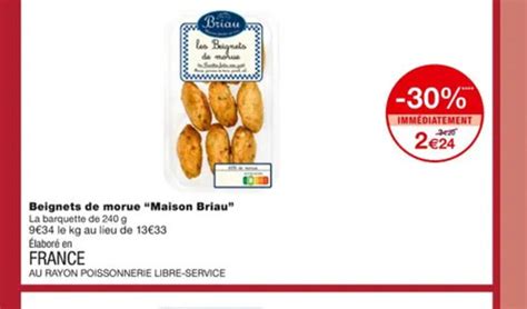 Promo Beignets De Morue Maison Briau Chez Monoprix