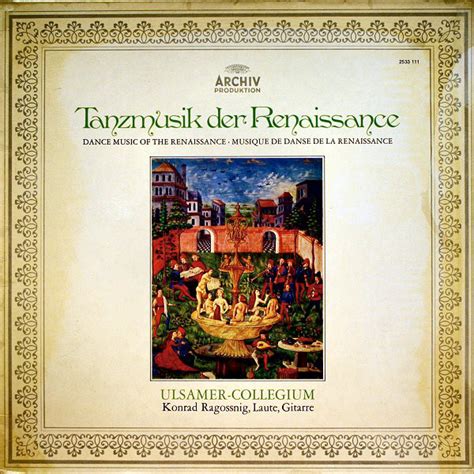 Tanzmusik Der Renaissance • Dance Music Of The Renaissance • Musique De ...