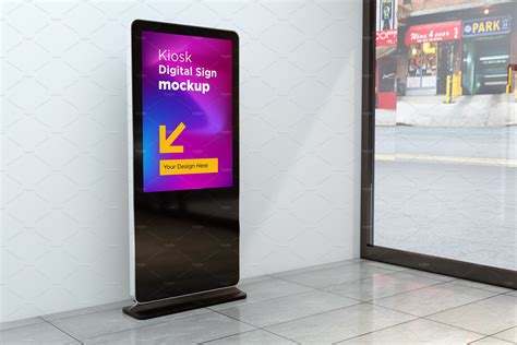 Kiosk Digital Sign Mockup Masterbundles