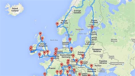 La Ruta Optimizada Para Recorrer Toda Europa En Coche Viaje A Europa