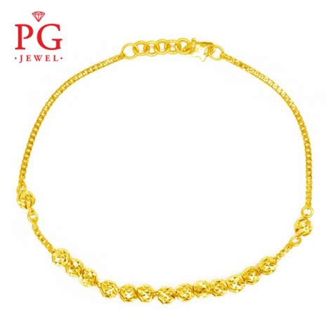 Pg Jewel 22k Gold Jewellery Bracelet Barang Kemas 916 Rantai Tangan