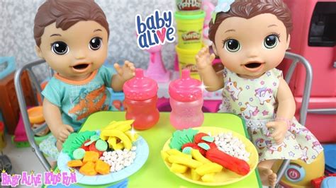 Baby Alive G Meos Comendo Almocinho De Massinha Playdoh Lili Aprende A