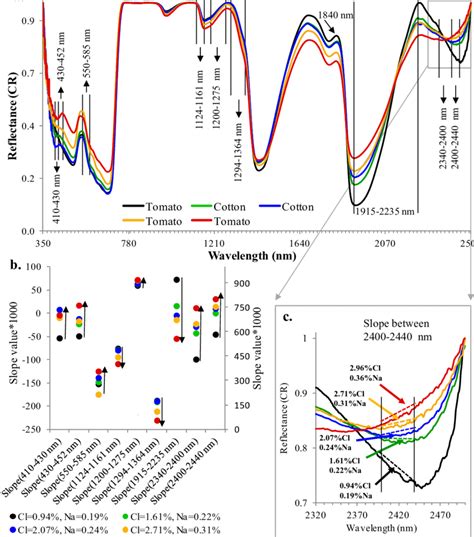 A Continuum Removal Cr Reflectance Spectra Of Vegetation Samples