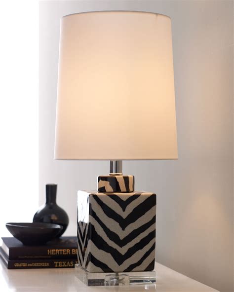 Zebra Striped Mini Lamp