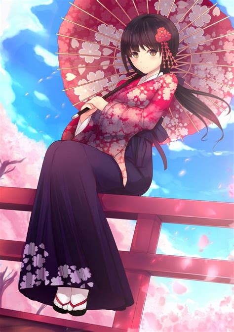 World Of Two Dimensional In Japan Kimono Anime Manga Illustration