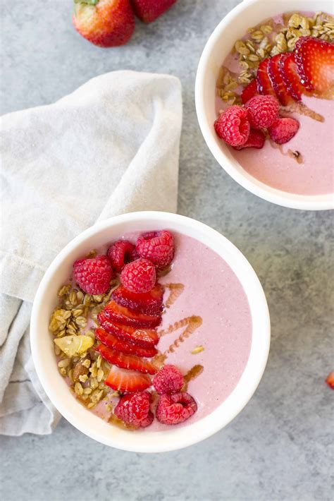 Strawberry Oat Smoothie Bowl Delish Knowledge