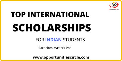 Top International Scholarships For Indian Students Youth 2022 23