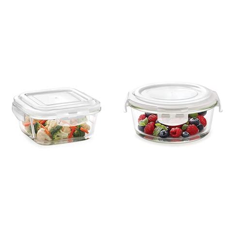 Buy Borosil Klip N Store Glass Food Container 520 Ml Square For Kitchen Storage With Air Tight