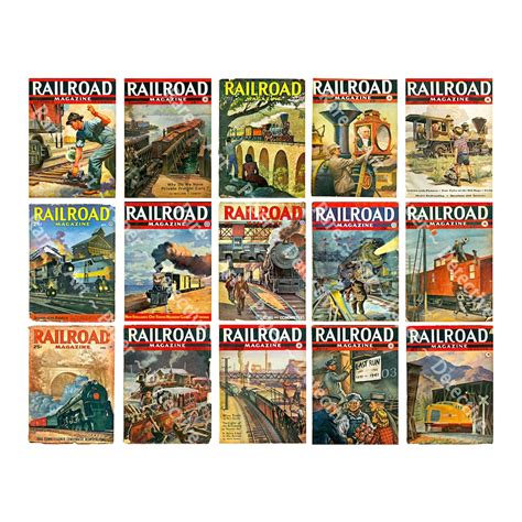 Railroad Illustration Tag Stickers Train Room T Tags Or Model