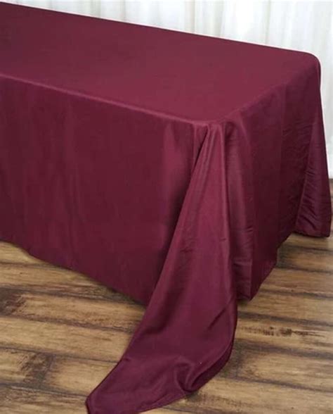 X Polyester Rectangular Tablecloth Maroon Party On Demand