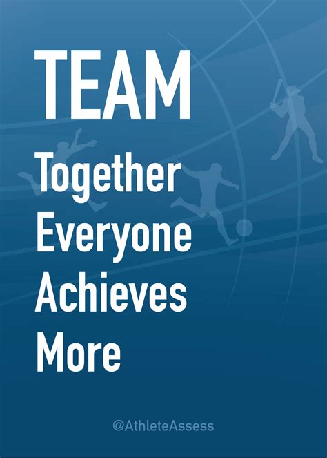 Team Together Everyone Achieves More Teamwork Sales Motivation