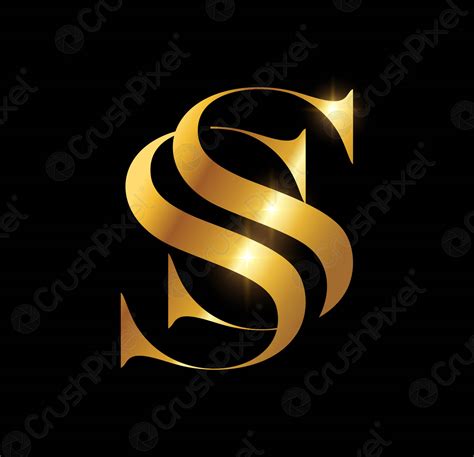 Golden Luxury Monogram Logo Initial Letter Ss Stock Vector