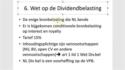 Aangifte Dividendbelasting