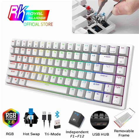 Royal Kludge Rk Rkg Teclado Mec Nico Tri Mode Sem Fio Bluetooth Rgb