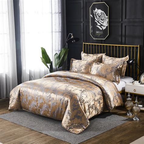 Luxury Jacquard Bedding Set King Size Duvet Cover Bed Linen Queen