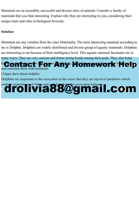 Mammals are an incredibly successful and diverse class of animals. C.pdf