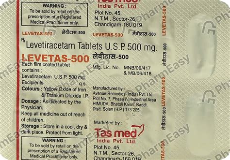 Levetas 500 Mg Tablet 10 Uses Side Effects Price And Dosage Pharmeasy