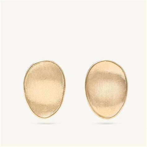 MARCO BICEGO Lunaria Yellow Gold Small Petal Stud Earrings