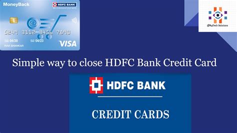 How To Close HDFC Bank Credit Card YouTube