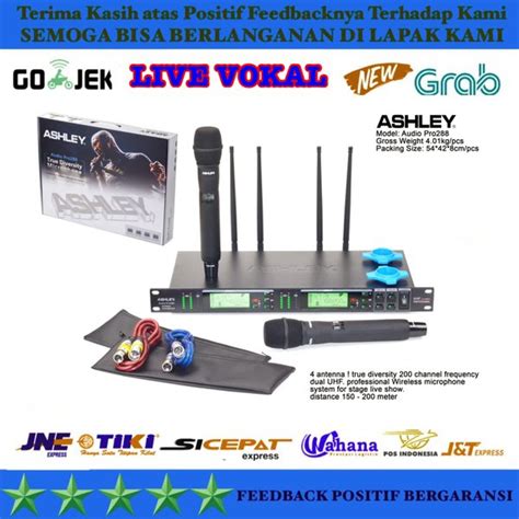 Jual MIC WIRELESS LIVE SHOW VOKAL ASHLEY ORIGINAL PRO 288 Di Lapak RS