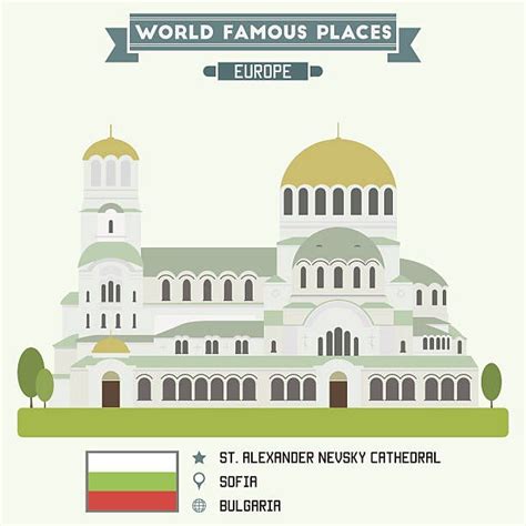 The World Famous Places In Europe Info Poster With Flag And Map On