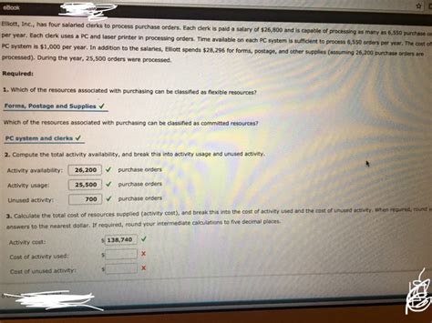 Solved EBook Elliott Inc Has Four Salaried Clerks To Chegg