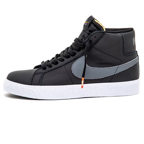 Nike Sb Blazer Mid Iso Black Leather Mens At Uprise