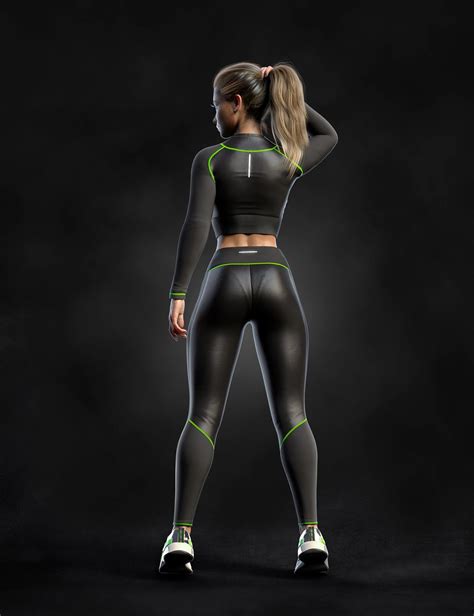 Ajc Aero Fitness Outfit For Genesis And Females Daz D