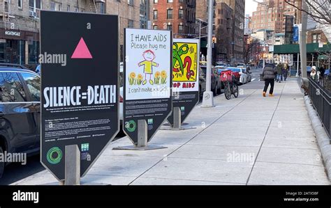 Part Of An Aids Memorial In Greenwich Village In New York City Stock