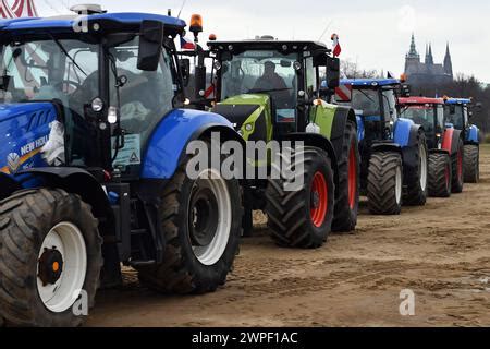 Prague R Publique Tch Que Mars Des Agriculteurs Tch Ques