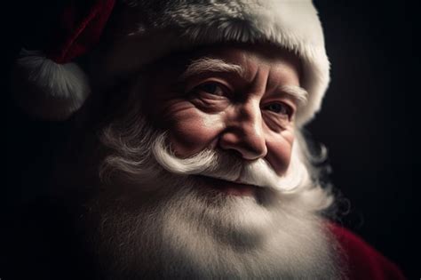 Premium Photo A Portrait Of Santa Claus With A Dark Background