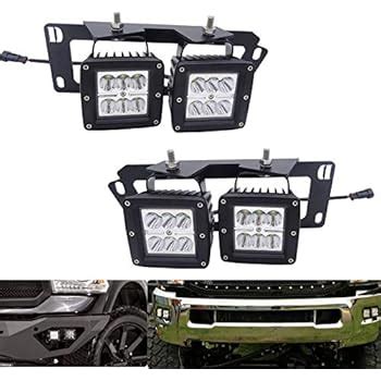 Amazon Inch W Led Fog Light Pods W Conversion Plug Wiring Kit