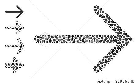 Dotted Arrow Right Composition of Round Dots のイラスト素材 82956649 PIXTA