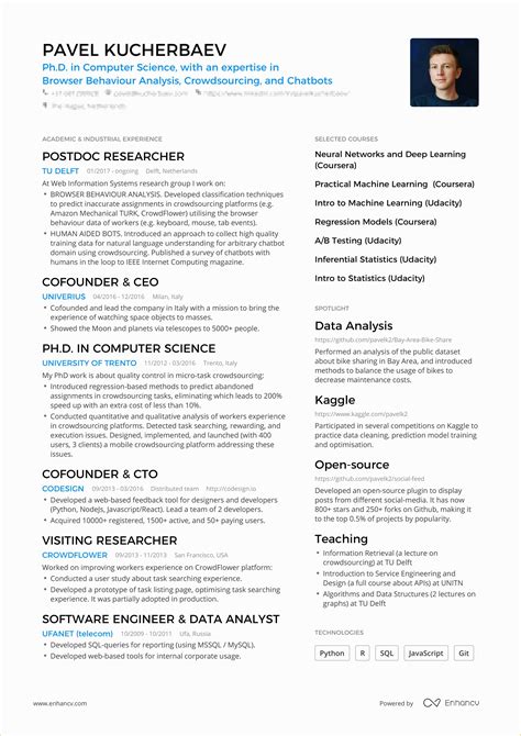 One Page Resume Template Free Of A Powerful One Page Resume Example You ...
