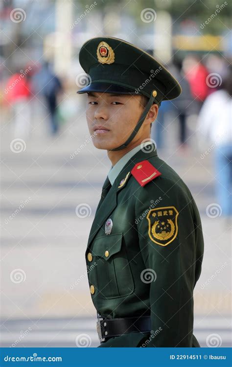 Chinese National Police In Full Uniform Editorial Photo | CartoonDealer ...