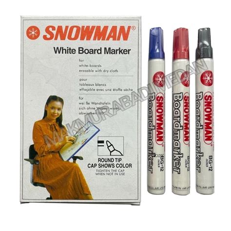 Jual 1 Pcs Spidol Snowman Whiteboard BG 12 Spidol Papan Tulis Spidol