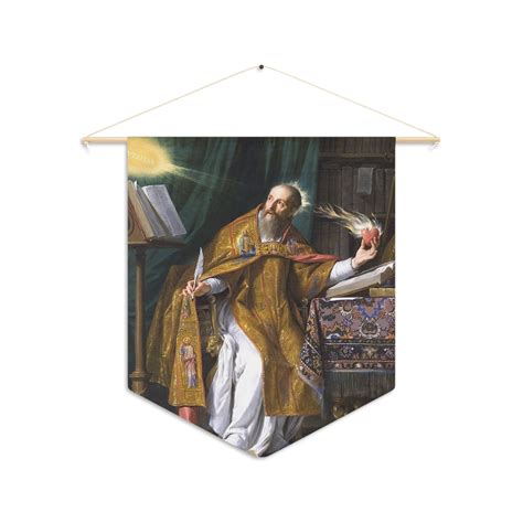 St Augustine Of Hippo Pennant Banner Catholic Gift Baroque Fine Art