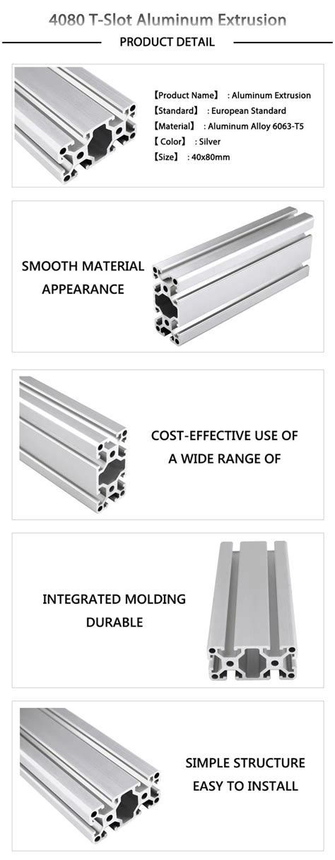 Aluminum Profile Extrusion European Standard Anodized Linear Rail