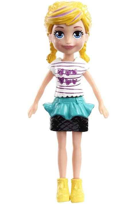 Polly Pocket lü set Lila Shani ve Polly Pocket Ana Figürler Seti Kız Oyuncak Bebek Brunette
