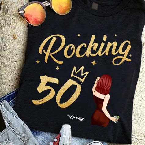 Rocking 50 Personalized 50th Birthday T Shirt Custom Birthday Shirts Turning 50 Shirt Ts