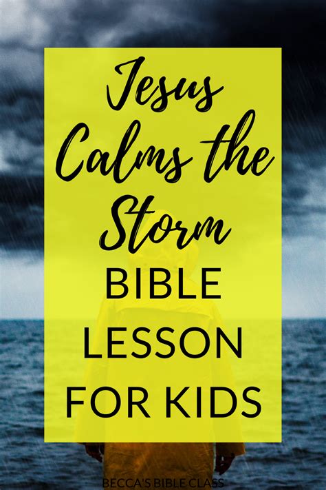 Jesus Calms The Storm Object Lesson For Kids Beccas Bible Class