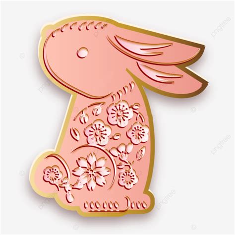 Bronzing Rabbit Three Dimensional Paper Cut Decoration Mid Autumn