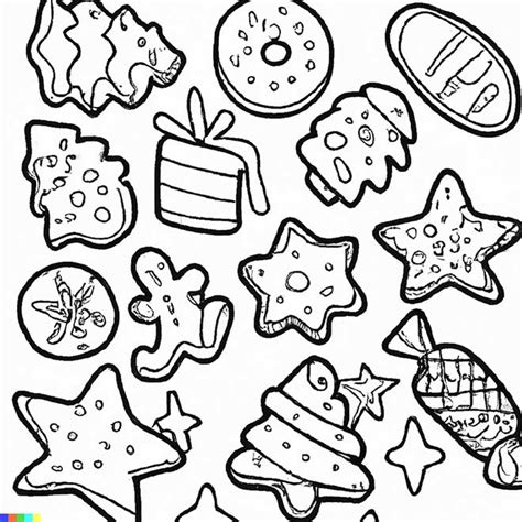 25+ Desenhos de Biscoito de Natal para Imprimir e Colorir/Pintar