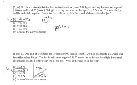 Solved A Pts On A Horizontal Frictionless Surface Chegg