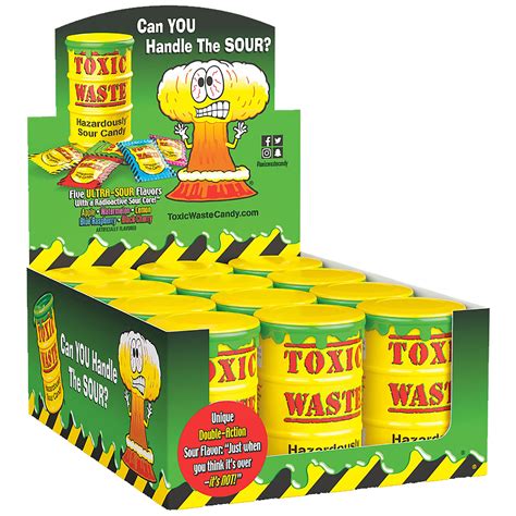 Toxic Waste® Drum Candy 12 Count Rebeccas Toys And Prizes