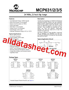 MCP632 E MF Datasheet PDF Microchip Technology