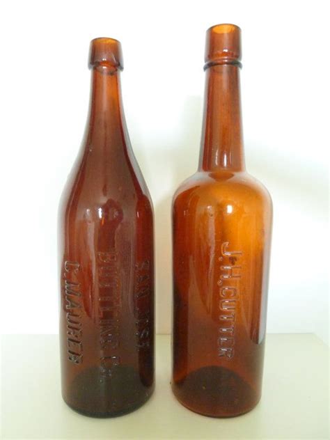 Pre Prohibition Brown Glass Bottles Etsy Brown Glass Bottles Glass Bottles Glass