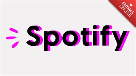 Spotify Logotipo Con Efecto Rosa E Icono Generador De Efectos De Texto